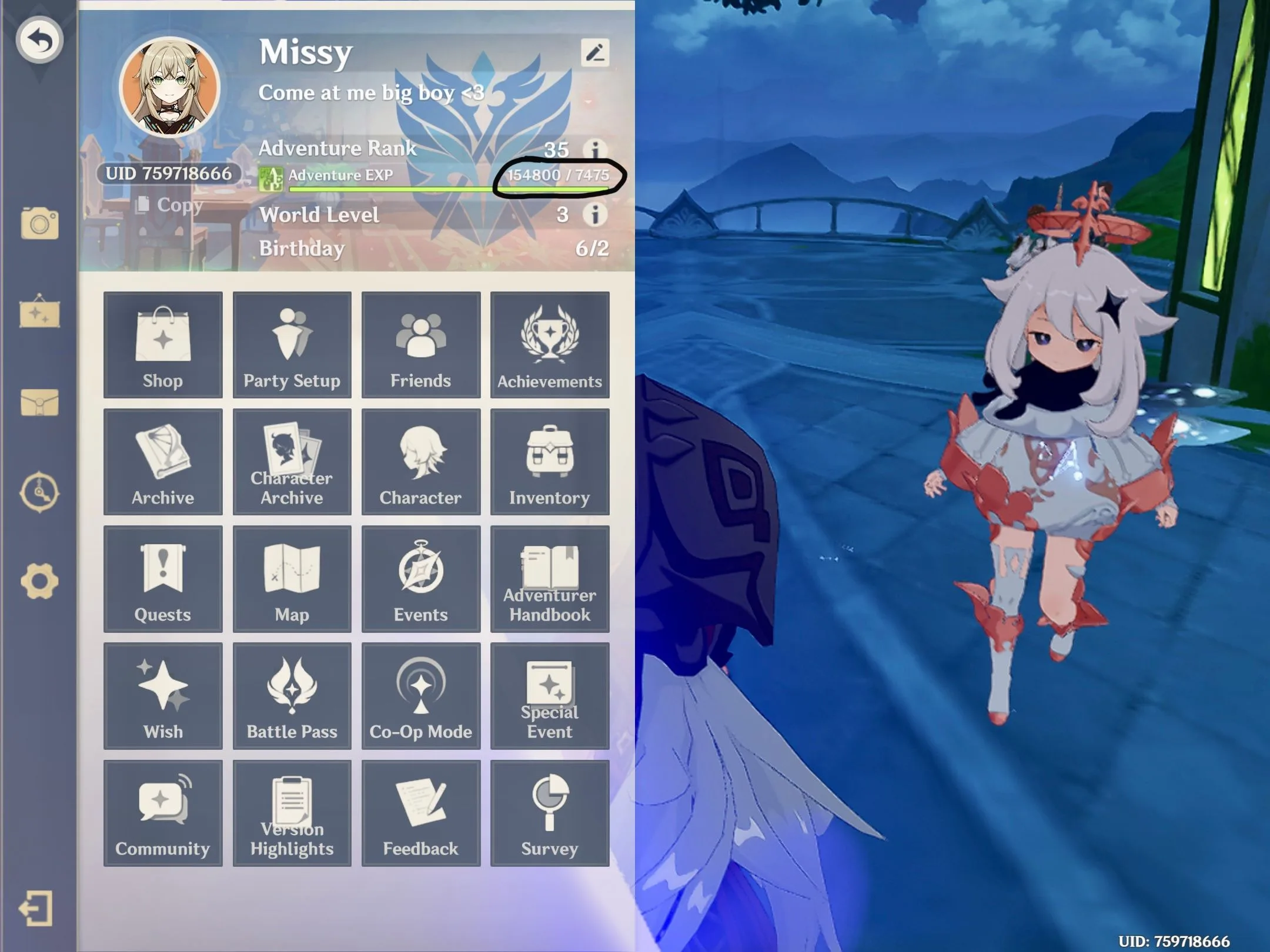 Genshin Impact Adventure Rank