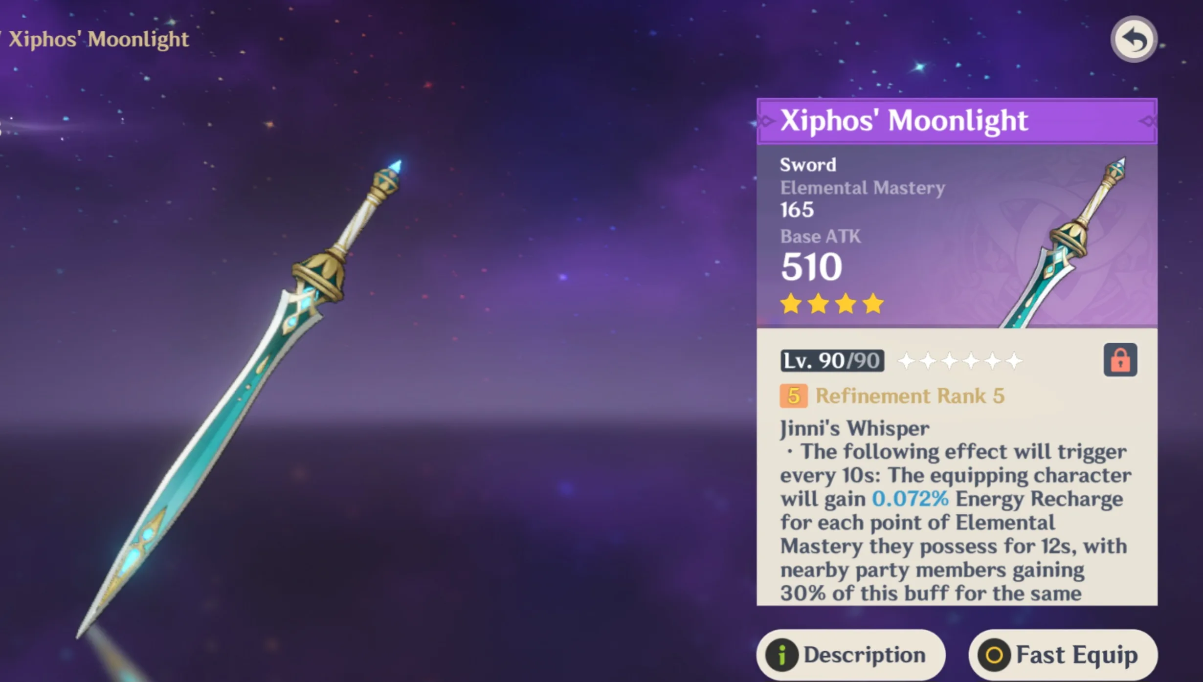 Xiphos Moonlight Genshin Impact