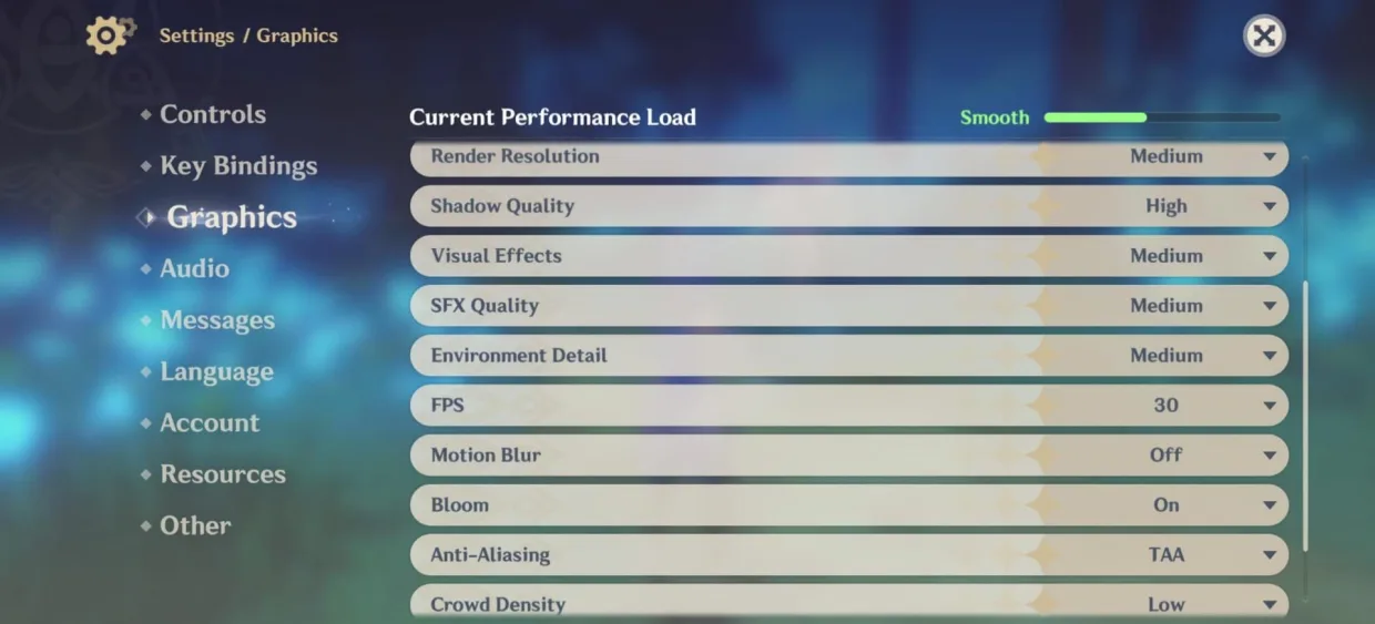 Genshin Impact Setting Hp Ram 4gb
